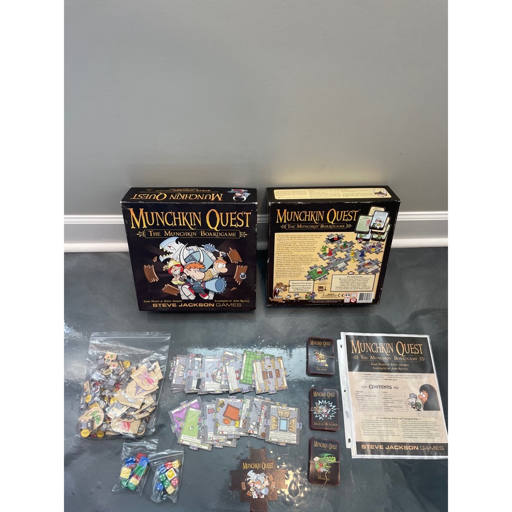 Munchkin Quest Munchkin Boardgame Steve Jackson Games 2015 6th Printing Complete